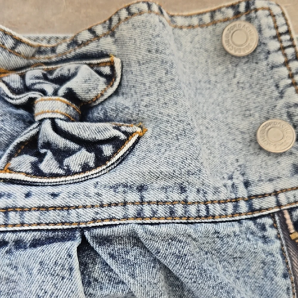 True 80s Vintage Jordache Bows  High-Waisted Denim Shorts Xs 00 0 Ribcage Retro